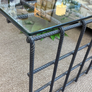 Ethan Allen Iron and Glass Coffee Table