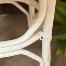 Load image into Gallery viewer, White Wicker Side Table
