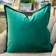 Load image into Gallery viewer, Emerald Green Down Pillow
