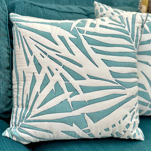 Aqua & White Pillow