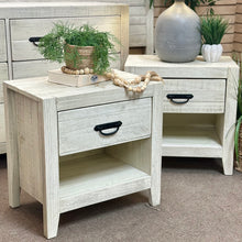 Load image into Gallery viewer, Ivory Farmhouse Nightstand
