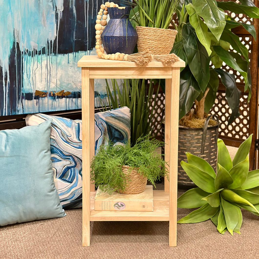 Natural Wood Side Table