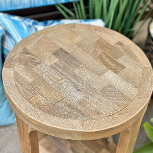 Round Wooden Side Table