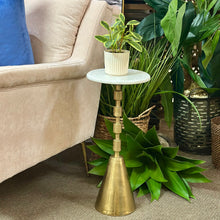 Load image into Gallery viewer, Gold/Marble Drink Table
