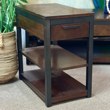 Load image into Gallery viewer, Mocha USB Side Table
