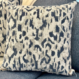 Blue Leopard Pillow