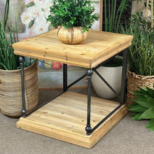 Load image into Gallery viewer, Wood/Metal Side Table
