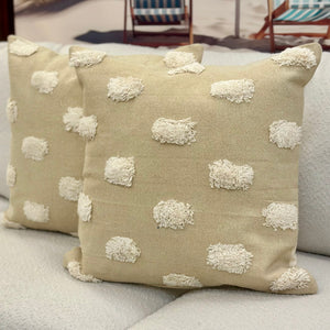 Beige Polka Dot Piilow