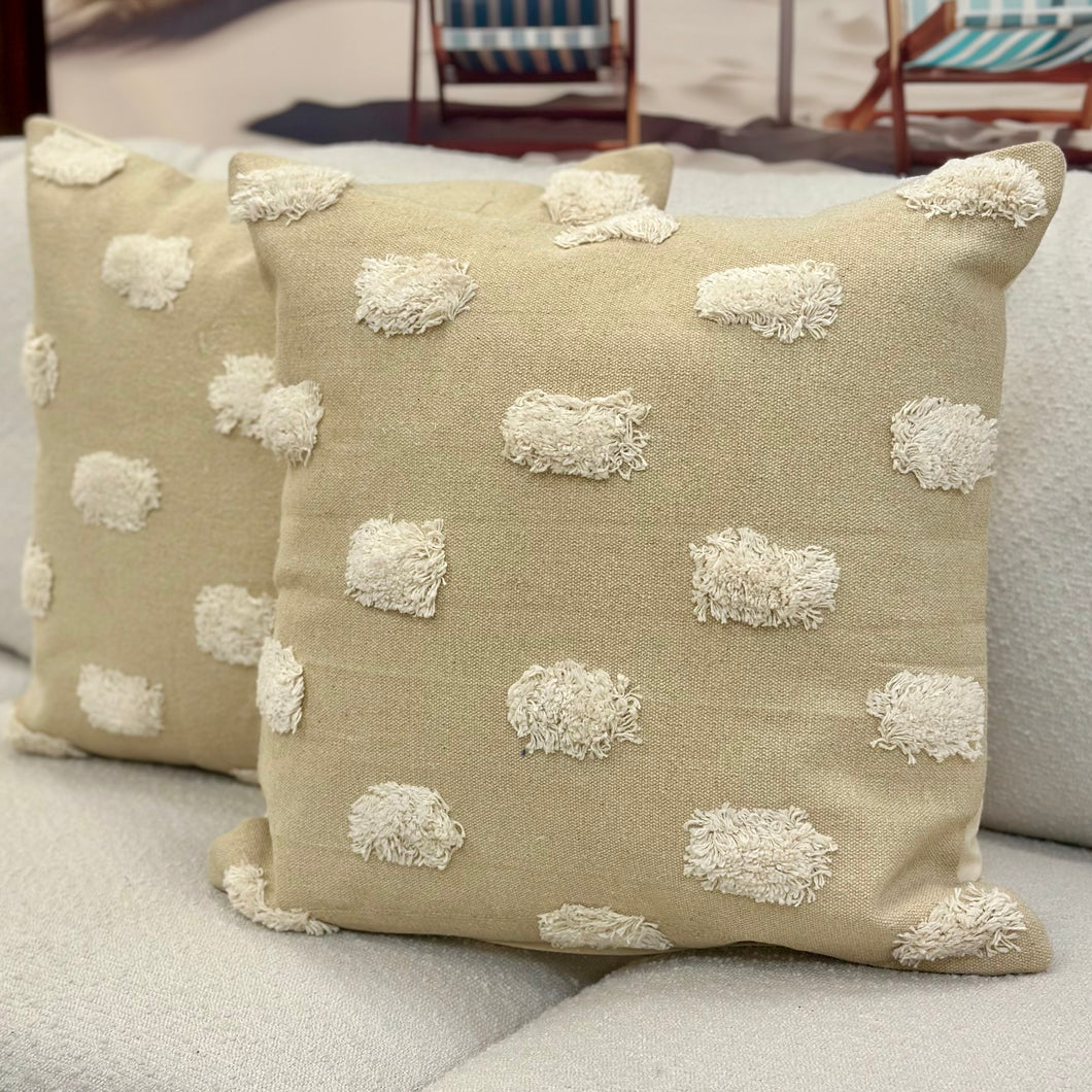 Beige Polka Dot Piilow