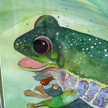 Load image into Gallery viewer, Framed Frog Art
