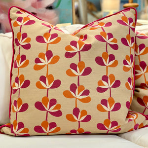 Orange/Pink Motif Pillow