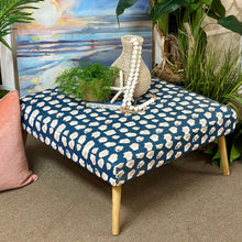 Load image into Gallery viewer, Navy/Blush Spotted Ottoman

