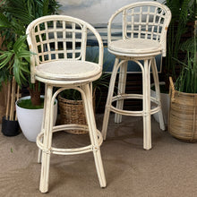 Load image into Gallery viewer, Set/2 Rattan Barstools
