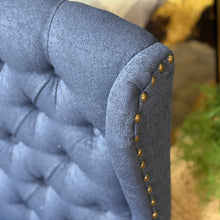 Load image into Gallery viewer, Navy Tufted Dining Chair
