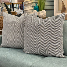 Load image into Gallery viewer, Navy/White Chevron Designer Pillow
