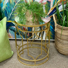 Load image into Gallery viewer, SM Gold Mirrored Side Table
