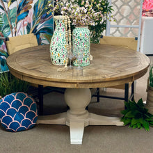 Load image into Gallery viewer, Round Two-Toned Dining Table
