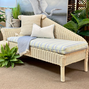 Natural Wicker Chaise Lounge