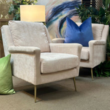 Load image into Gallery viewer, Pink Velvet-Like Chair
