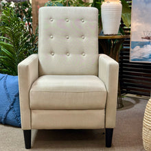 Load image into Gallery viewer, Beige Tufted Recliner
