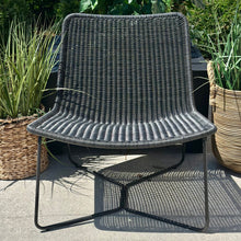 Load image into Gallery viewer, Black Woven Outdoor Chair
