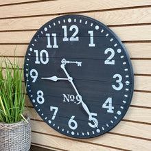 Load image into Gallery viewer, Grey Wooden Clock

