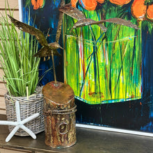 Load image into Gallery viewer, Brass Birds in Flight Sculpture
