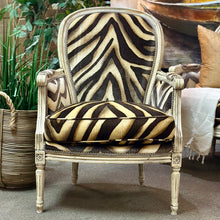 Load image into Gallery viewer, Zebra Print Begere Chair
