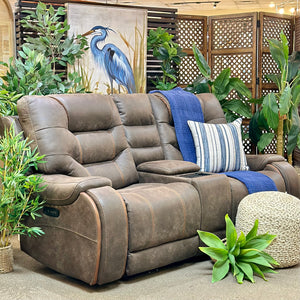 Brown Reclining Loveseat