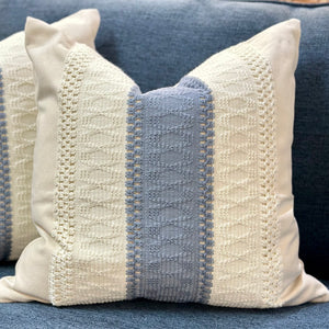 Blue/White Embroidered Pillow