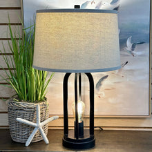 Load image into Gallery viewer, Black Metal 2-Bulb Lamp
