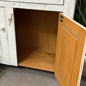 Distressed White Cabinet