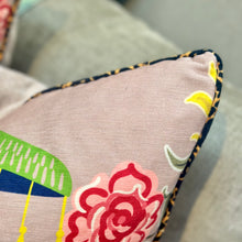 Load image into Gallery viewer, Blush Monkey W/Umbrella Down Pillow
