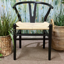 Load image into Gallery viewer, Black Wishbone Dining Chair
