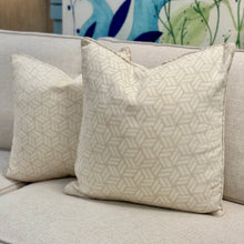 Load image into Gallery viewer, LG Beige Geometric Down Pillow
