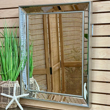 Load image into Gallery viewer, Silver Beaded Rect. Mirror
