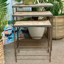 Load image into Gallery viewer, Set/3 Rustic Nesting Tables
