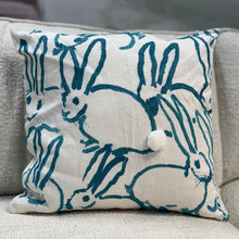Load image into Gallery viewer, Aqua Bunny Down Pillow
