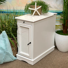 Load image into Gallery viewer, White USB Side Table
