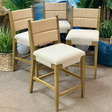 Load image into Gallery viewer, Seagrass/Wood Counter Height Stool
