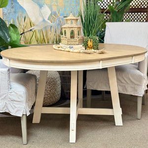 Two-toned Pedestal Dining Table