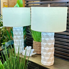 Load image into Gallery viewer, Ivory Geometric Table Lamp
