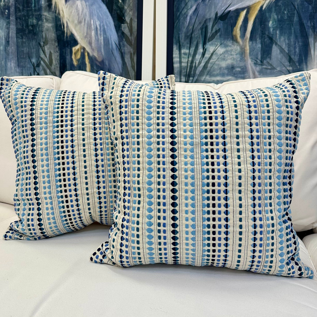 Blue Spotted Pillow