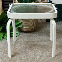 Load image into Gallery viewer, Beige/Glass Outdoor Side Table
