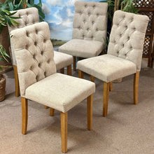Load image into Gallery viewer, Taupe Tufted Dining Chair
