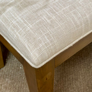 Beige Upholstered Bench