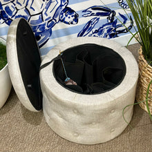 Load image into Gallery viewer, Grey Storage Ottoman
