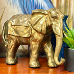 LG Antiqued Gold Elephant