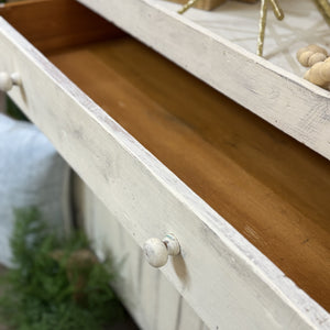 Distressed White Cabinet