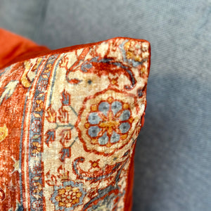 Down Rust Print Pillow